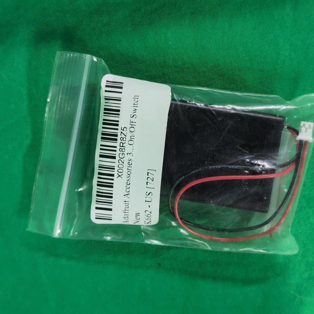 Adafruit Accessories 3xAAA Battery Holder w/ On/Off Switch New